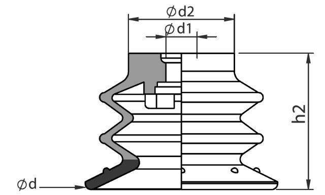 2,5 Bellow Multiflex Cups ø20,5