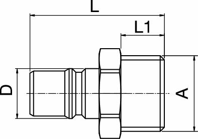 Liitinnippa  lyhyt malli BSPP