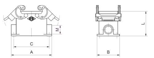 Surface Mount Base M40, Double Lever