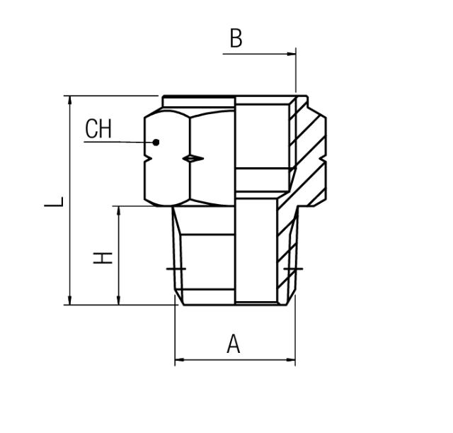 Adapteriliitin BSPP - NPT