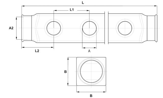 Ruostumaton jäähdytys palkki 1”