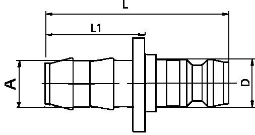 Liitinnippa Push Lock, Suora