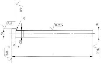 Ejector Pin Type AB Ø 10,5 x 630mm