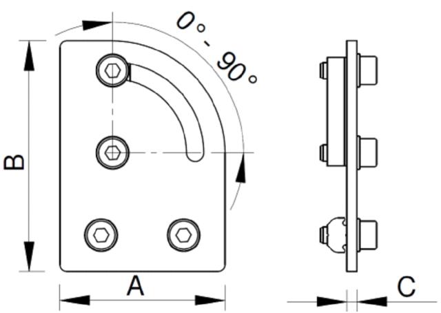 Adjustable Connector 0-90° L