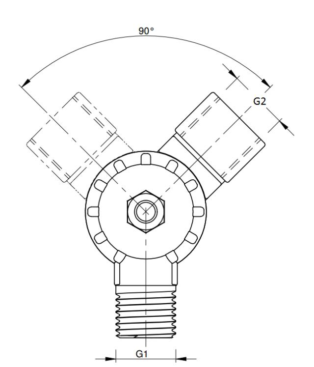 Vacuum Elbow - Adjustable - G1/4F-G1/4M