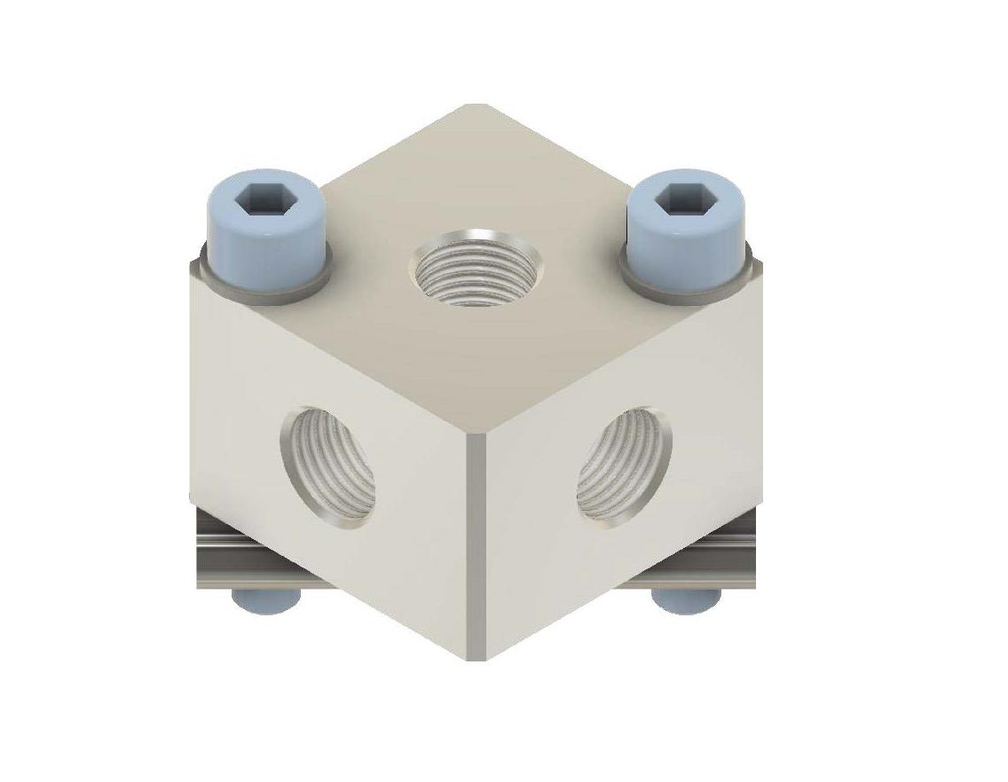 Vacuum Manifold, J, Inlet G1/4, Outlet 4 x G1/4