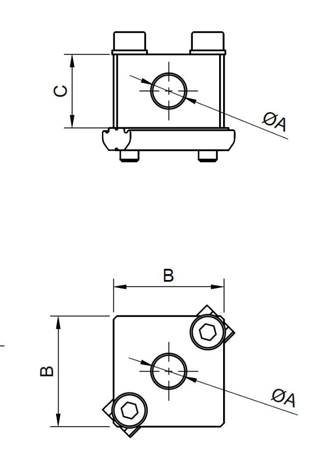 Vacuum Manifold, J, Inlet G1/4, Outlet 4 x G1/4