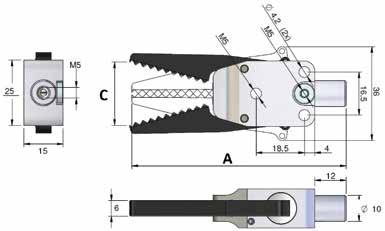 Sprue gripper 10-12, Saw Tooth, Sensor NPN, M8 Plug