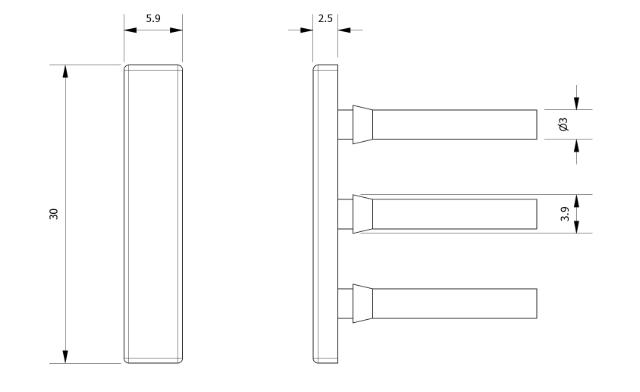 Insert Pad, Viton, 25x13x2 for Grippers GZ2016 & PG-20, PG-2