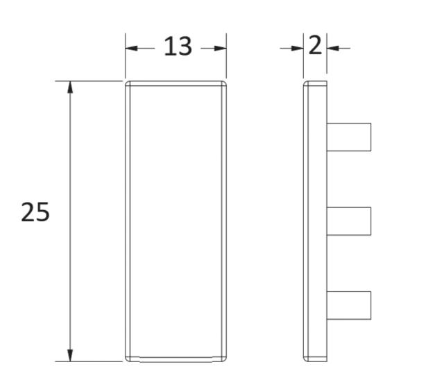 Insert Pad, Viton, 25x13x2 for Grippers GZ2016 & PG-20, PG-2