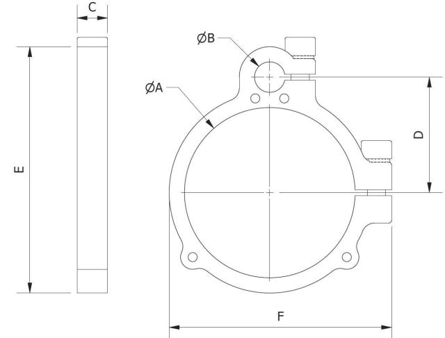 Nipper / Gripper Combination Clamp, Body Ø36, Gripper Shaft