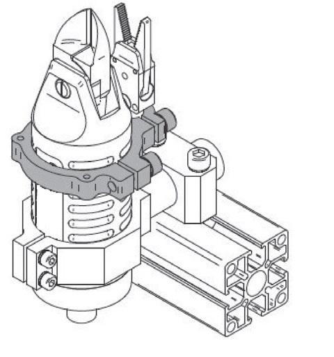 Nipper / Gripper Combination Clamp, Body Ø36, Gripper Shaft